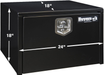 1702300 Black Steel Underbody Truck Box W/ T-Handle Latch, 18X18X24 Inch, Contractor Toolbox for Organization and Storage, Job Tool Chest