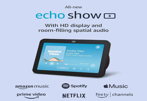 All-New Echo Show 8 (3Rd Gen, 2023 Release) | with Spatial Audio, Smart Home Hub, and Alexa | Charcoal