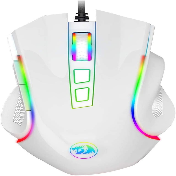 M602 RGB Wired Gaming Mouse RGB Spectrum Backlit Ergonomic Mouse Griffin Programmable with 7 Backlight Modes up to 7200 DPI for Windows PC Gamers (Black)