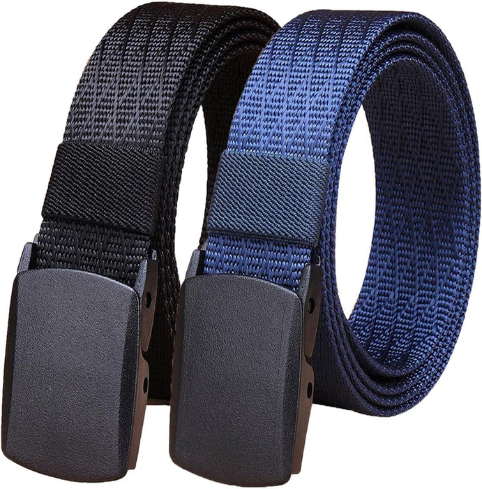 2 Pack Nylon Belt Outdoor Military Web Belt 1.5" Men Tactical Webbing Belt