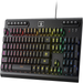 K512 Shiva RGB Backlit Membrane Gaming Keyboard with Multimedia Keys, Linear Mechanical-Feel Switch, 6 Extra On-Board Macro Keys, Dedicated Media Control, Detachable Wrist Rest