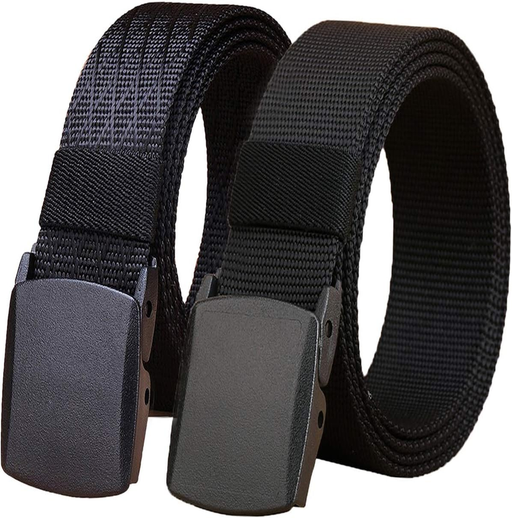 2 Pack Nylon Belt Outdoor Military Web Belt 1.5" Men Tactical Webbing Belt