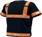 Reflective Safety Work Shirts for Men - High Visibility Short Sleeve T Shirts ANSI Class 3 Gear with Reflective Tape