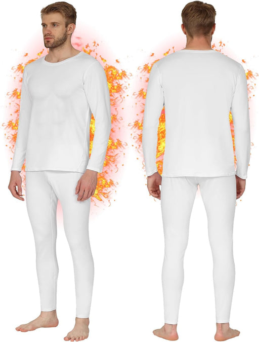 Long Johns Thermal Underwear for Men Skiing Winter Warm Hunting Gear Fleece Lined Base Layer Set Top Bottom