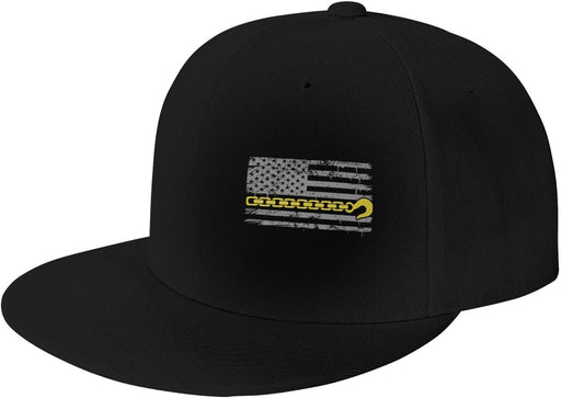 USA Thin Yellow Line Flag Tow Truck Driver Vintage Hats for Men and Women Flat Bill Baseball Cap Adult Adjustable Trucker