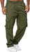 Men'S Cargo Pants with Pockets Cotton Hiking Sweatpants Casual Athletic Jogger Sports Outdoor Trousers Relaxed Fit