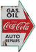 Coca-Cola Auto Shop Metal Sign - Gas, Oil, Auto Repairs Distressed Metal Wall Decor for Garage, Car Shop, or Man Cave