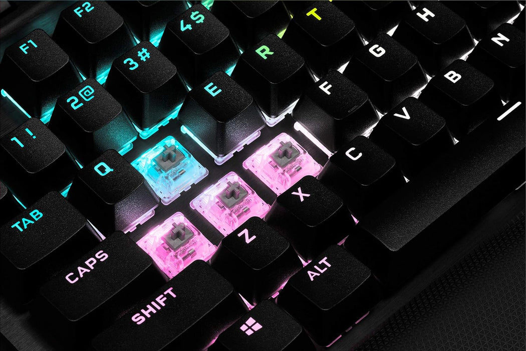 K70 RGB TKL – CHAMPION SERIES Tenkeyless Mechanical Gaming Keyboard - CHERRY MX SPEED Keyswitches - Durable Aluminum Frame - Per-Key RGB LED Backlighting - Detachable USB Type-C Cable, Black