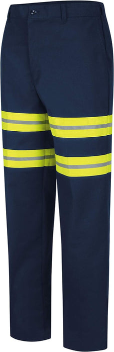 Men'S Stain Resistant Enhanced Visibility Flat Front Work Pants