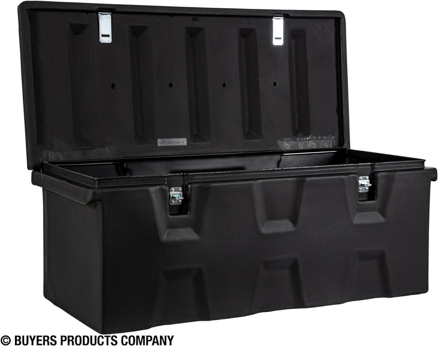 Buyers Products 1712240 Black Poly All-Purpose Chest, 44 X 17.5 X 19 Inch, 6.3 Cu. Ft, Polymer Truck Tool Box, Made in the USA, Contractor Toolbox for Storage and Organization, Durable Job Box