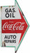 Coca-Cola Auto Shop Metal Sign - Gas, Oil, Auto Repairs Distressed Metal Wall Decor for Garage, Car Shop, or Man Cave