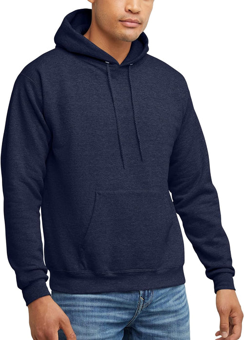 Men'S Ecosmart Hoodie, Midweight Fleece Sweatshirt, Pullover Hooded Sweatshirt for Men