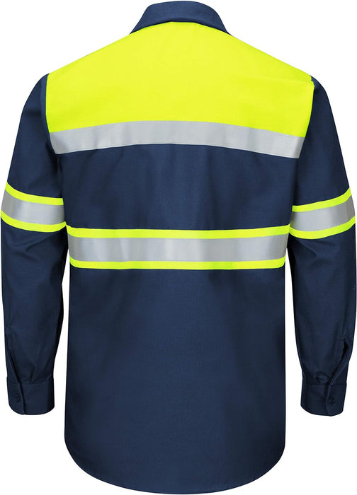 Men'S Hi-Vis Ls Colorblock Ripstop Work Shirt-Type O, Class 1