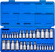 10288A Allen Hex Bit Socket Set, 32 Piece SAE and Metric Allen Socket Set, Allen Head Hex Key Socket Set Made with S2 Steel