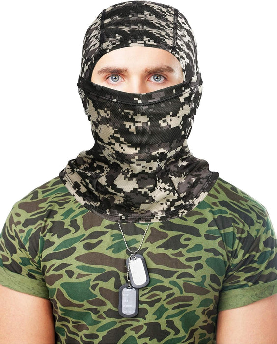 6 Pieces Balaclava Face Mask Motorcycle Windproof Camouflage Fishing Face Cover UV Protection