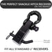 Tow Hitch Receiver 2", 45,000 Lbs Break Strength Heavy Duty Receiver with 5/8" Screw Pin, 3/4 Shackle, Towing Accessories for Vehicle Recovery Off-Road Black&Black