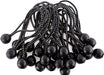 BB-6B Ball Bungee Cord, Heavy-Duty & Versatile, Indoor & Outdoor, Tarp Tie-Down, Organize & Secure, 6-Inch, Black, 25 Pack