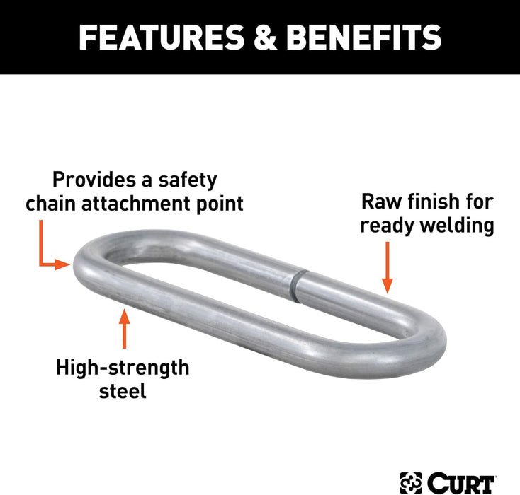 49950 Weld-On Raw Steel Safety Chain Loop, 10,000 Lbs