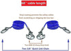 Trailer Safety Chains Cables 68 Inch for Towing Bar，12000 Lbs Loading One Pair（Two Pack）