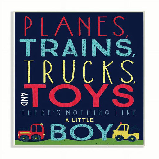 Planes, Trains, Trucks and Toys Wall Plaqueby Heather Rosas