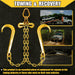 3/8" X 2' V-Type Tow Chain with 15 Inch J-Hooks and Grab Hooks, G80 Steel Towing Chain Bridle, Yellow Zinc Plated Tractor Car Wrecker Truck Tie, 7,100 Lbs Safe Working Load